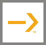 A decorative Arrow-Orange in a Gray outlined box of Solid-White Pointing right.